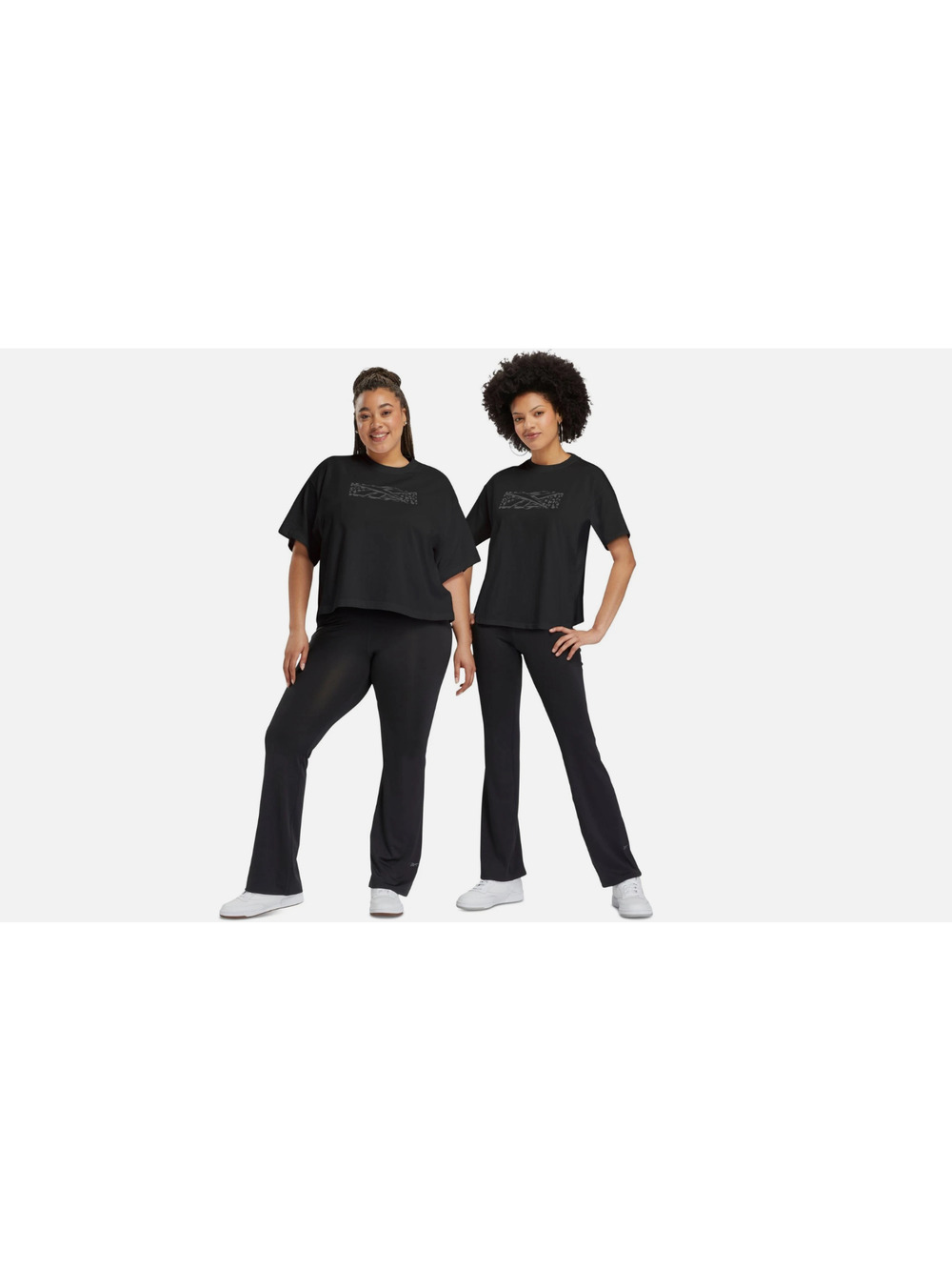Reebok Women Cotton Modern Safari Graphic T-Shirt Black Plus Size 4X